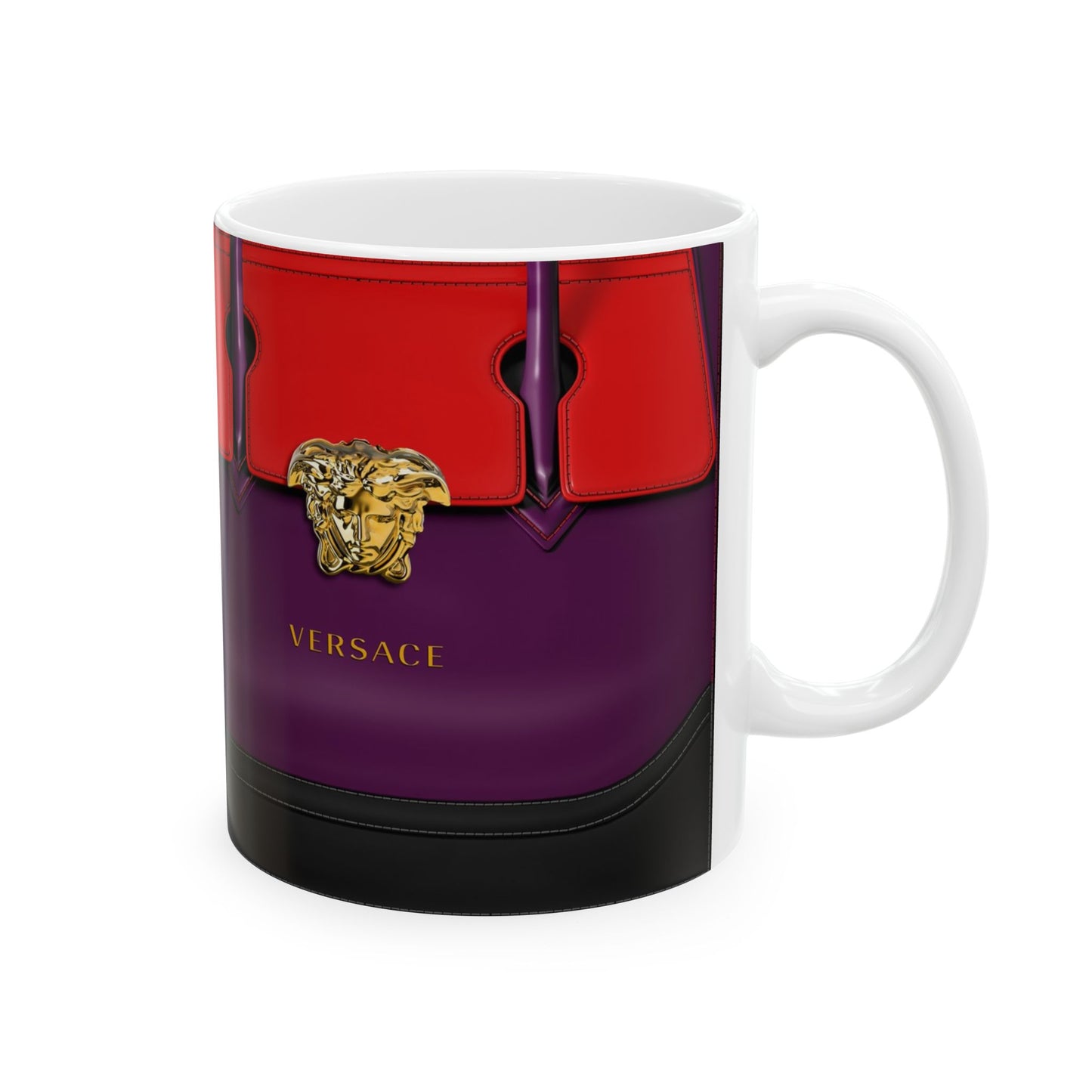 Versace Purple & Red Ceramic Mug, (11oz, 15oz)