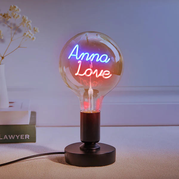 Custom Text Vintage Edison Led Filament Modeling Lamp Soft Light Bulbs Decorative Colorful Lights Led