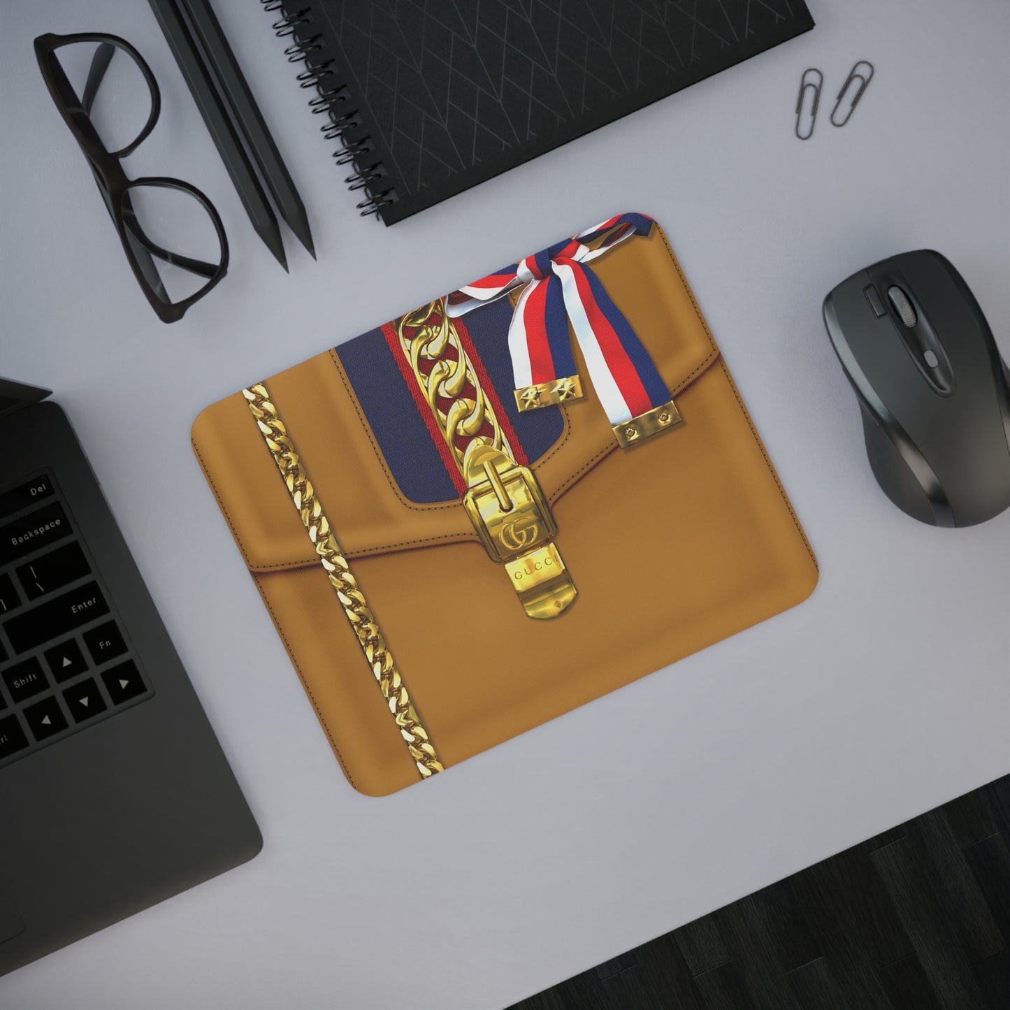 Gucci Gold  Desk Mouse Pad