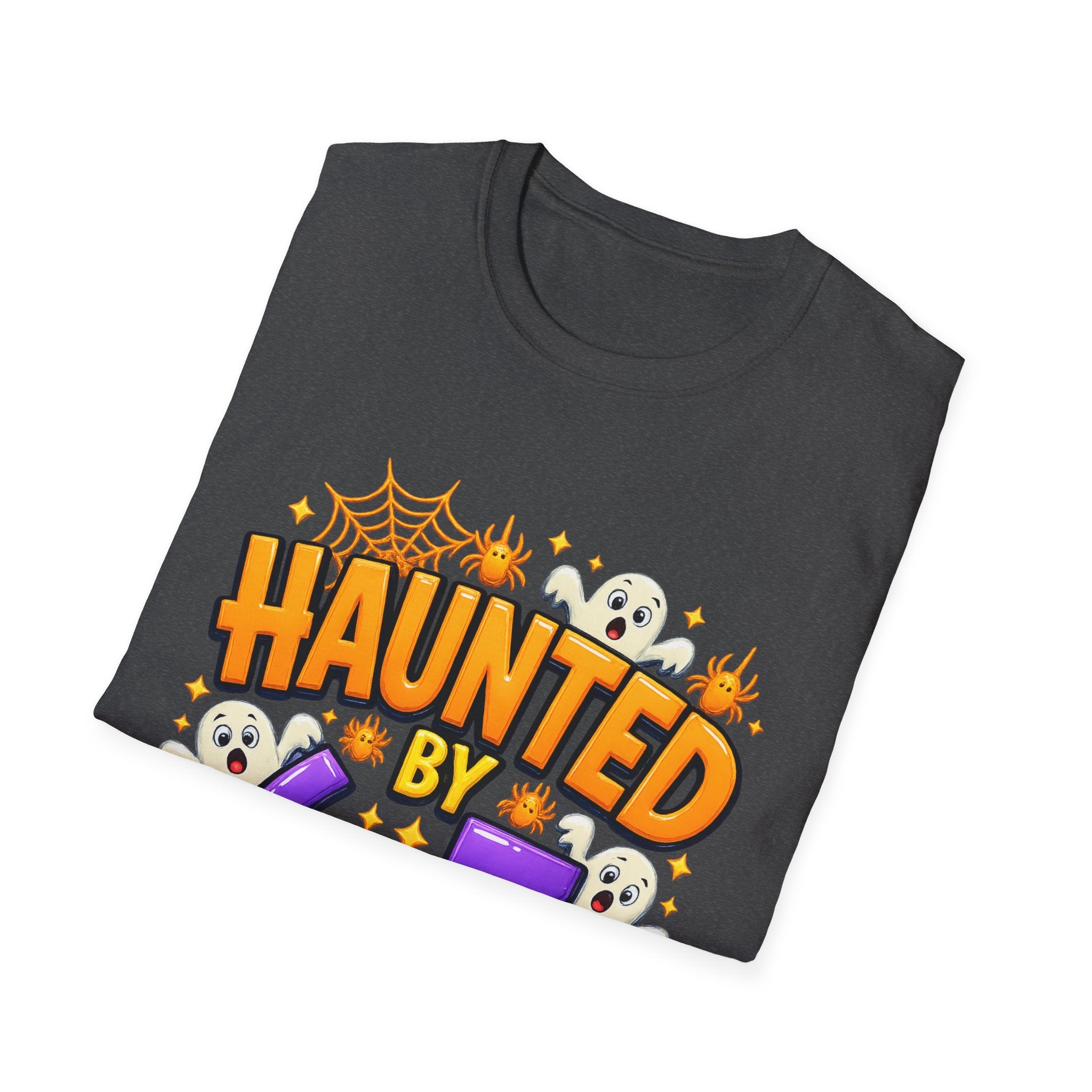 Haunted by 6-7 Unisex Softstyle T-Shirt, Spooky Halloween Tee, Kids Party Shirt, Fun Gift for Halloween, Ghosts and Ghouls Attire, [...]