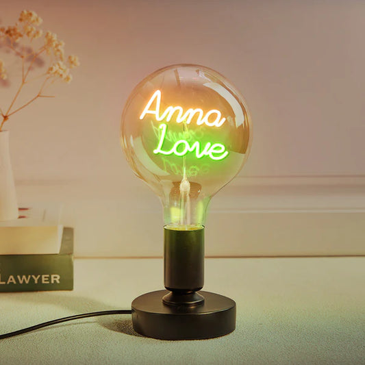 Custom Text Vintage Edison Led Filament Modeling Lamp Soft Light Bulbs Decorative Colorful Lights Led | Inkedjoy