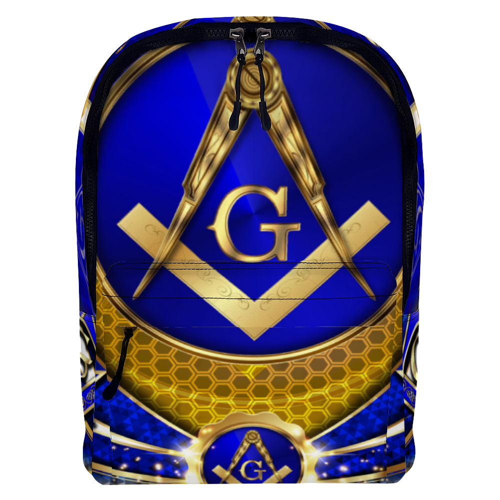 Master Mason, Masonry, Masonic, PHA, Scottish Rite, Artificial Leather Travel Backpack 12.6" x 16.9" x 6.3"