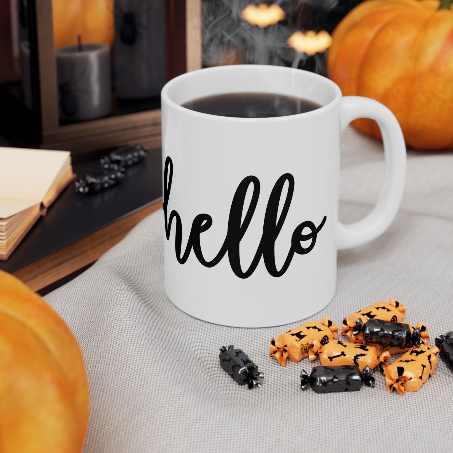 Hello Ceramic Mug, (11oz, 15oz)