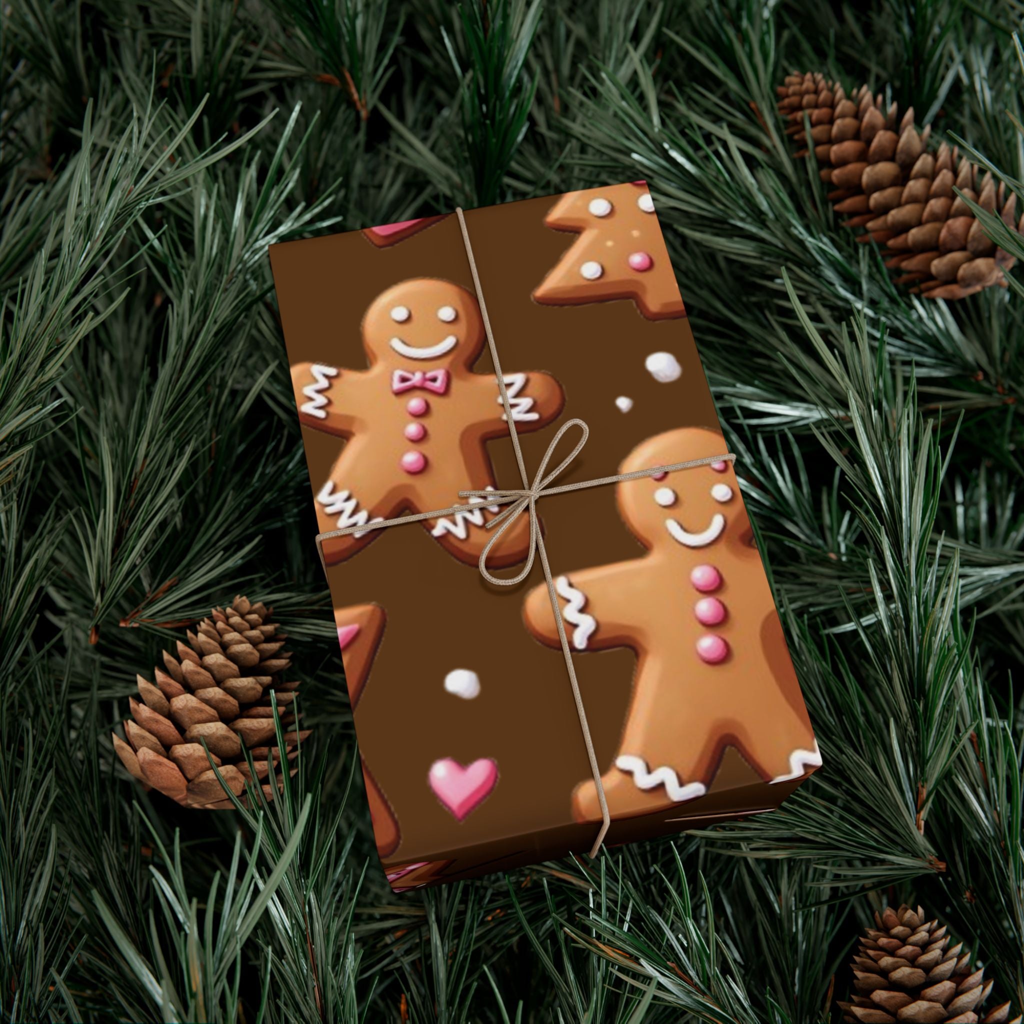 Gingerbread & Star Cookies Festive Gift Wrap Papers for Any Celebration