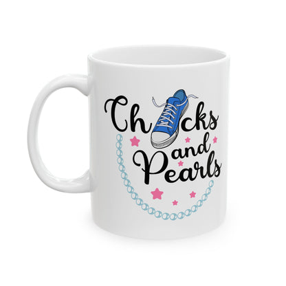 Chucks and Pearls, Kamala Harris for President, 2024 Presidential Election, Ceramic Mug, (11oz, 15oz) | Mug | #KamalaApparel, #KamalaHarris, #KamalaMerch, #KamalaTShirts, 11oz, 15 oz, 15oz, 2024 Presidential Election, Chucks and Pearls, Coffee Mugs, Home & Living, Kamala, Kamala Harris, Kamala Harris 2024 Campaign, Kamala Harris for President, Kamala Harris Mugs, Kamala Harris Political Merchandise, Kitchen, Mugs, Sublimation, US Elections Season, Valentine's Day, White base | Printify