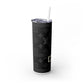 Black Louie Skinny Tumbler with Straw, 20oz