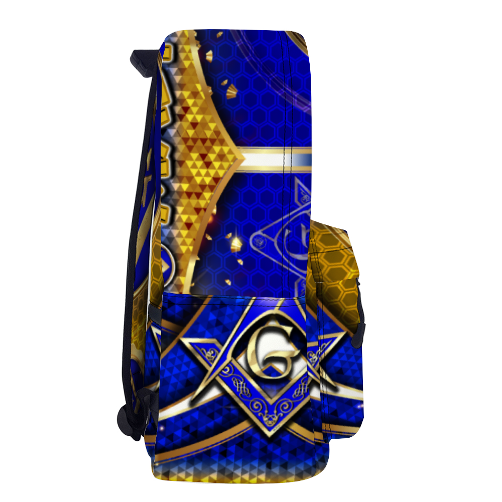 Master Mason, Masonry, Masonic, PHA, Scottish Rite, Artificial Leather Travel Backpack 12.6" x 16.9" x 6.3"