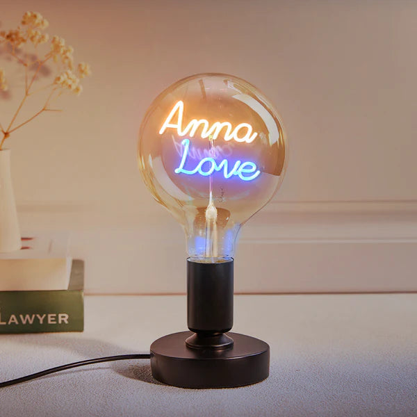 Custom Text Vintage Edison Led Filament Modeling Lamp Soft Light Bulbs Decorative Colorful Lights Led