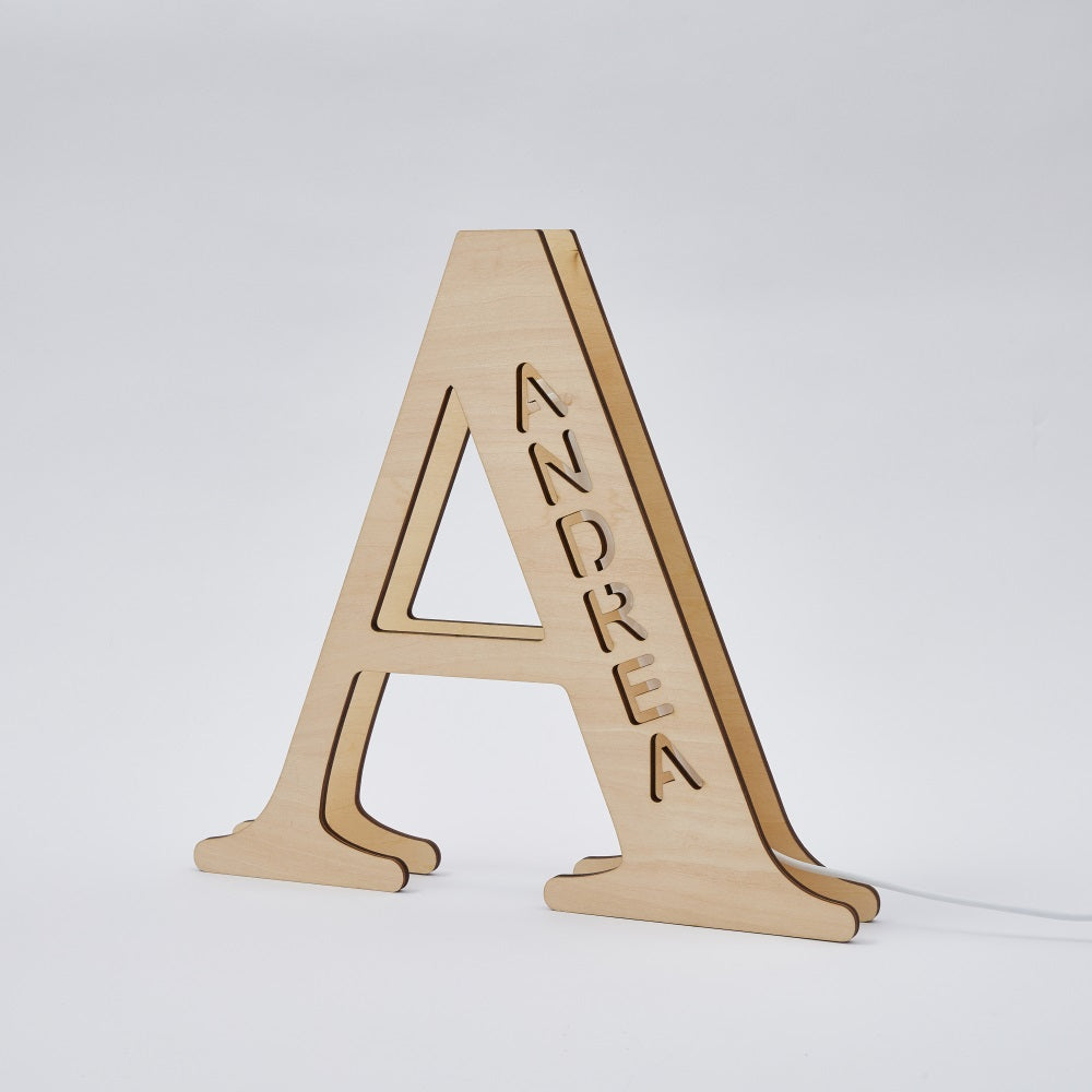 Personalized Name Wooden Letter Night Light 28CM