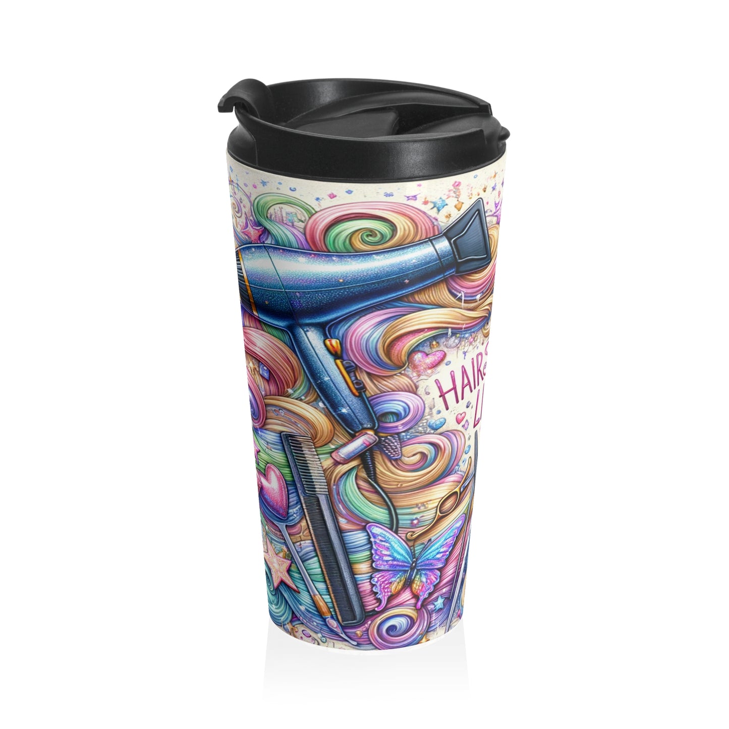 Hairstylist Life Stainless Steel Travel Mug