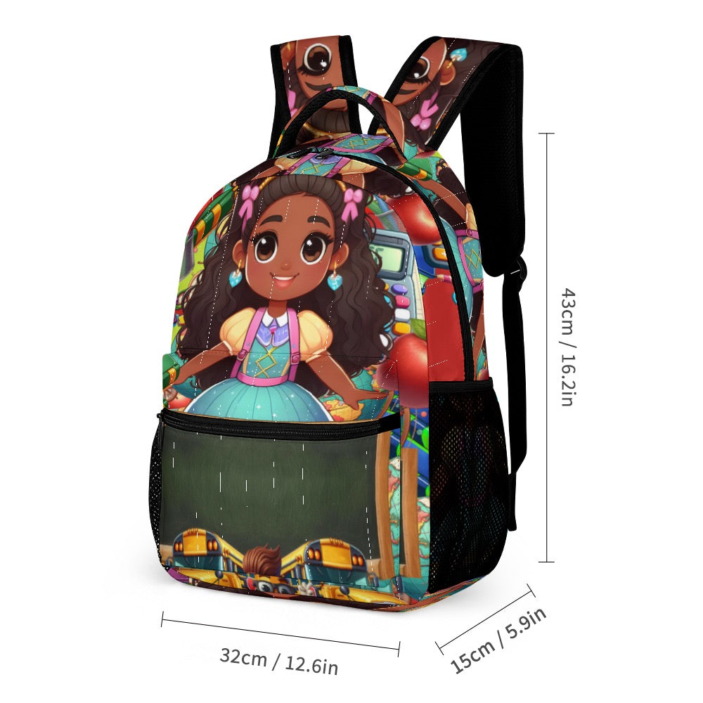 African American Princess Three piece set combination Backpack