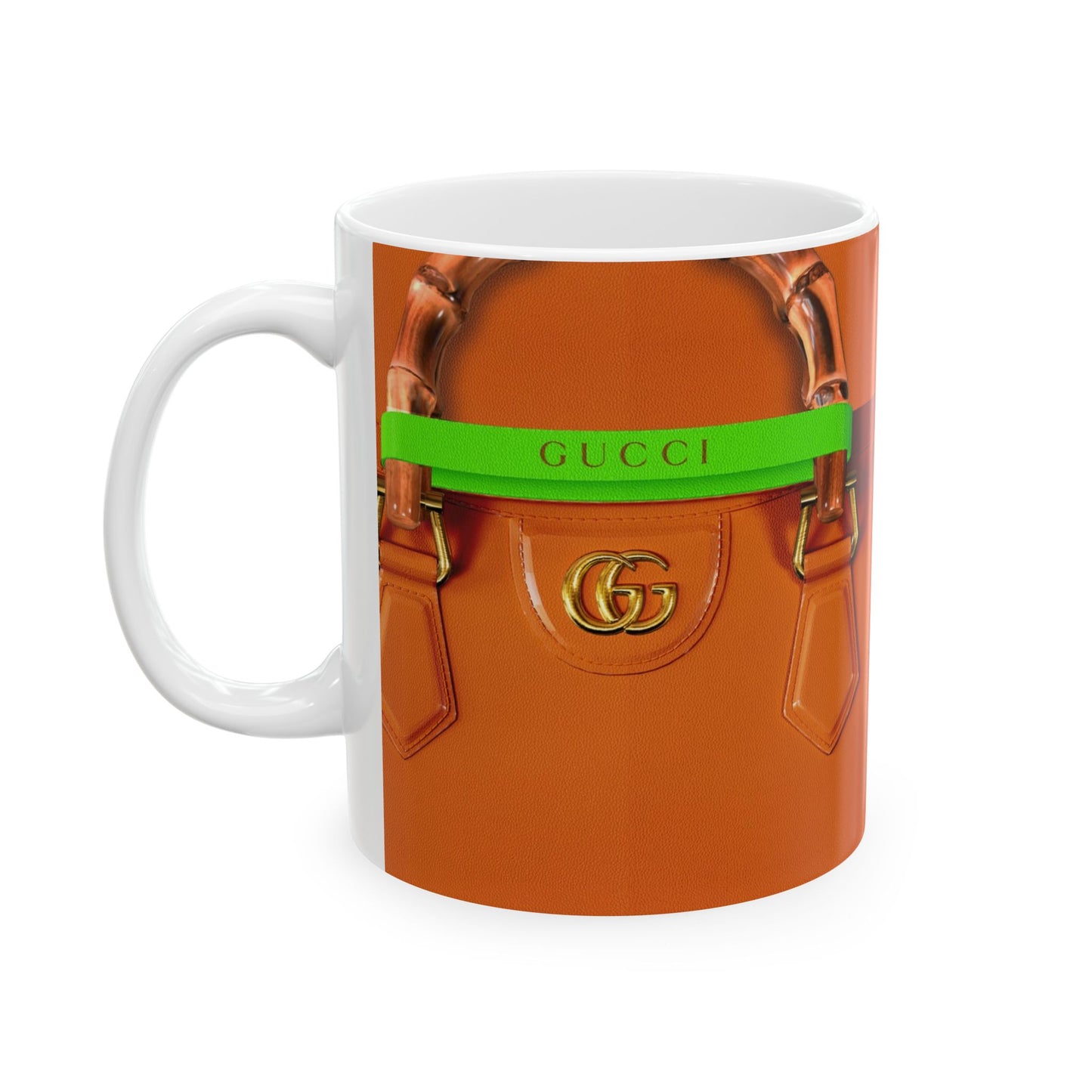 Gucci Orange Purse, Ceramic Mug, (11oz, 15oz)