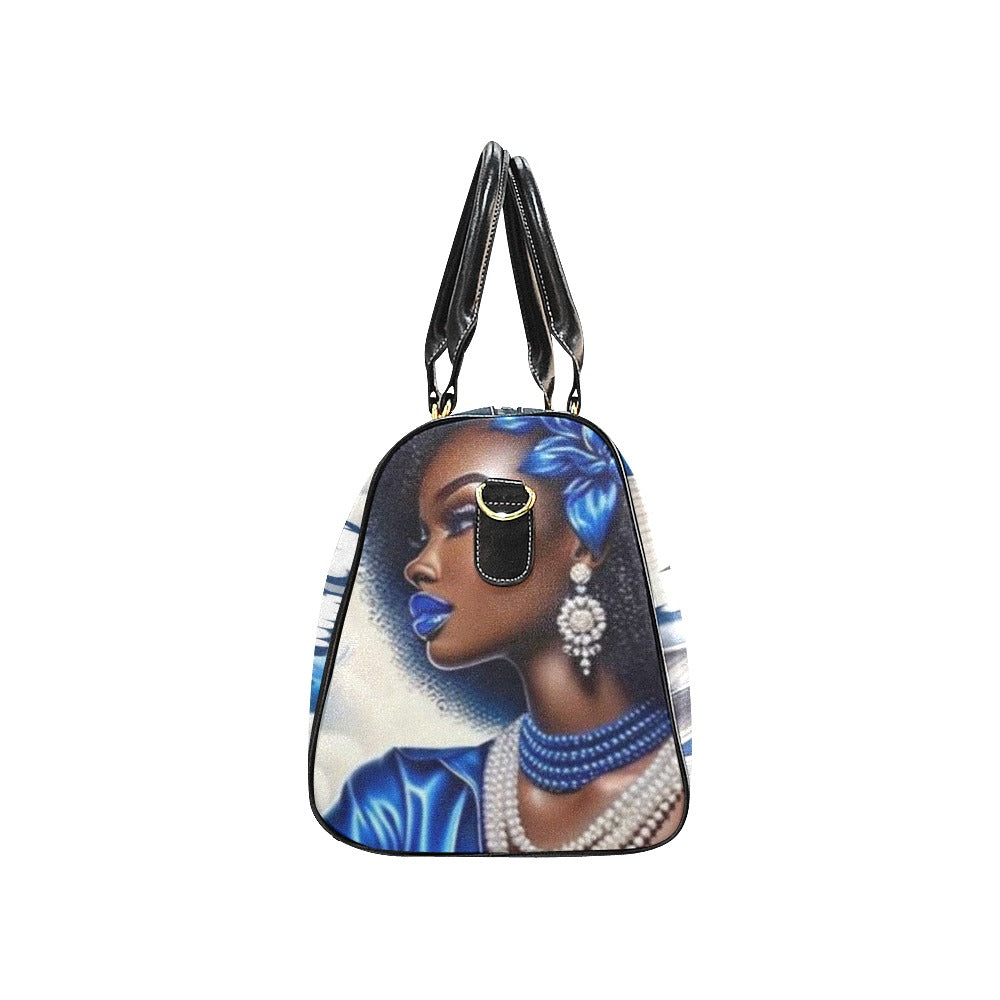 Blue Sky, OES, Sisterhood, Eastern Star, Sorority, Sistar, Masonic, Masonry Travel Bag Black (Small)