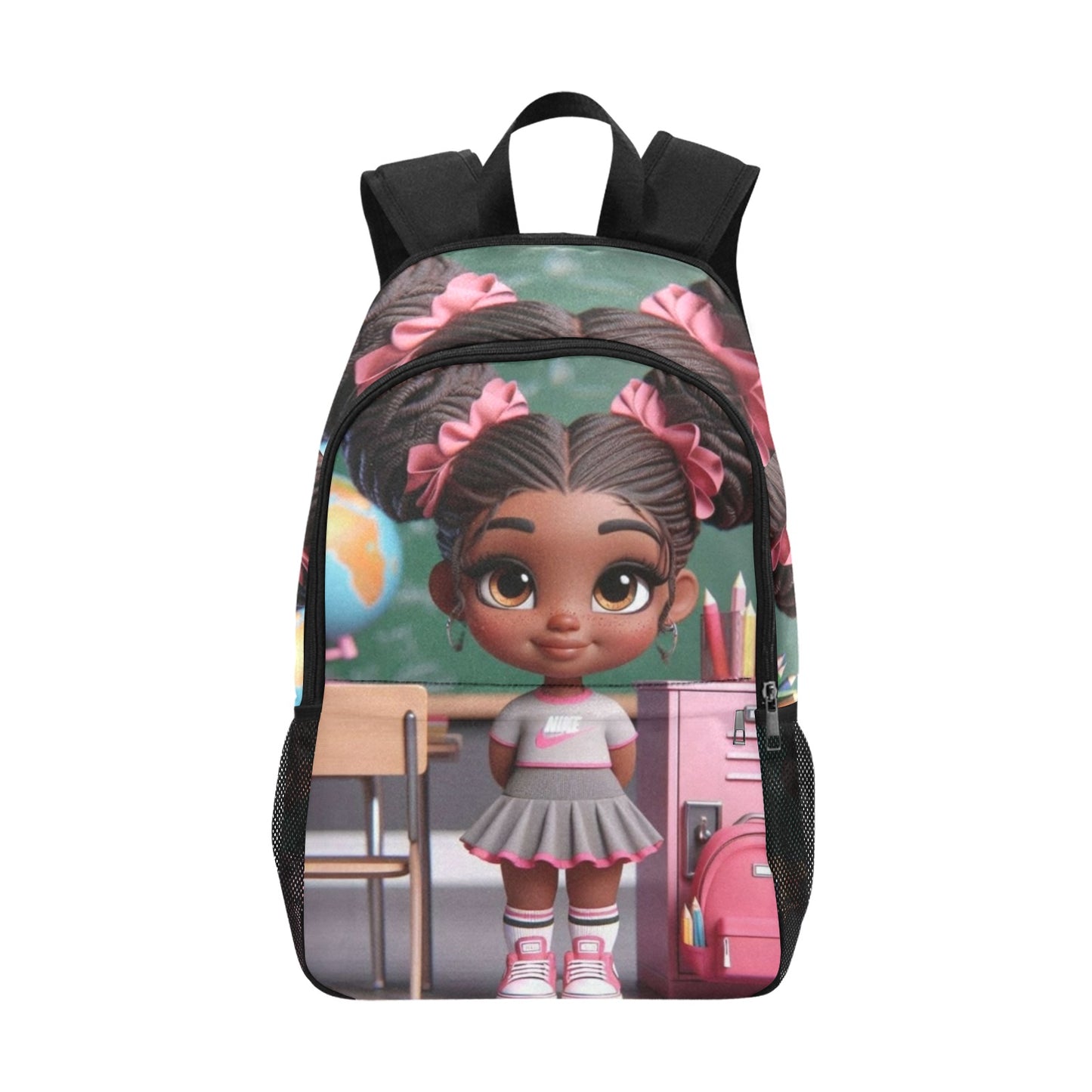 Pretty N Pink AA Girl Backpack Fabric Backpack with Side Mesh Pockets | Fabric Backpack-Mesh Pockets (1659) | Afrian american girl, African American, African American Affirmation Journal, african american backpack, african american girl, african american girl backpack, African American Male, African american male art, african american man, African American Men, Back-to-School, backpack, Bags, Black Girl Magic, Luggage, OES, Sistah | e-joyer