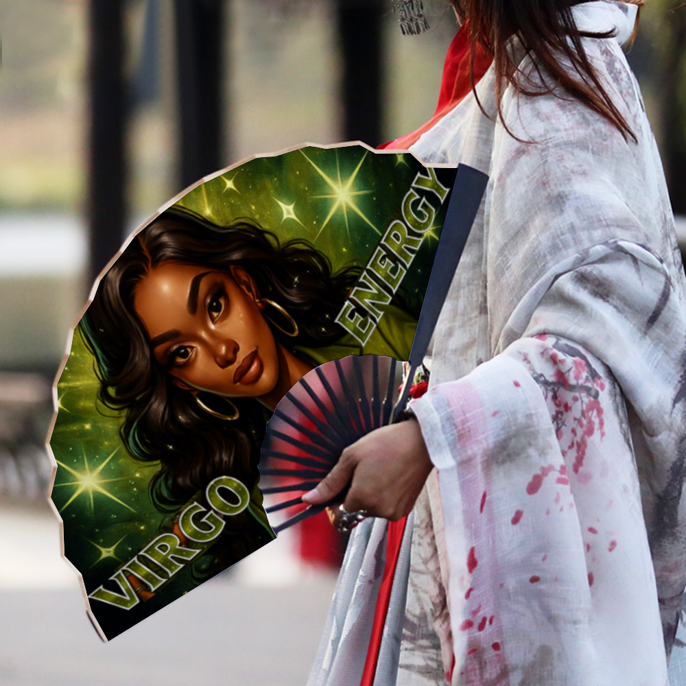 Virgo Energy Boots on the ground, Clack Fan Retro Hand-held Folding Fan