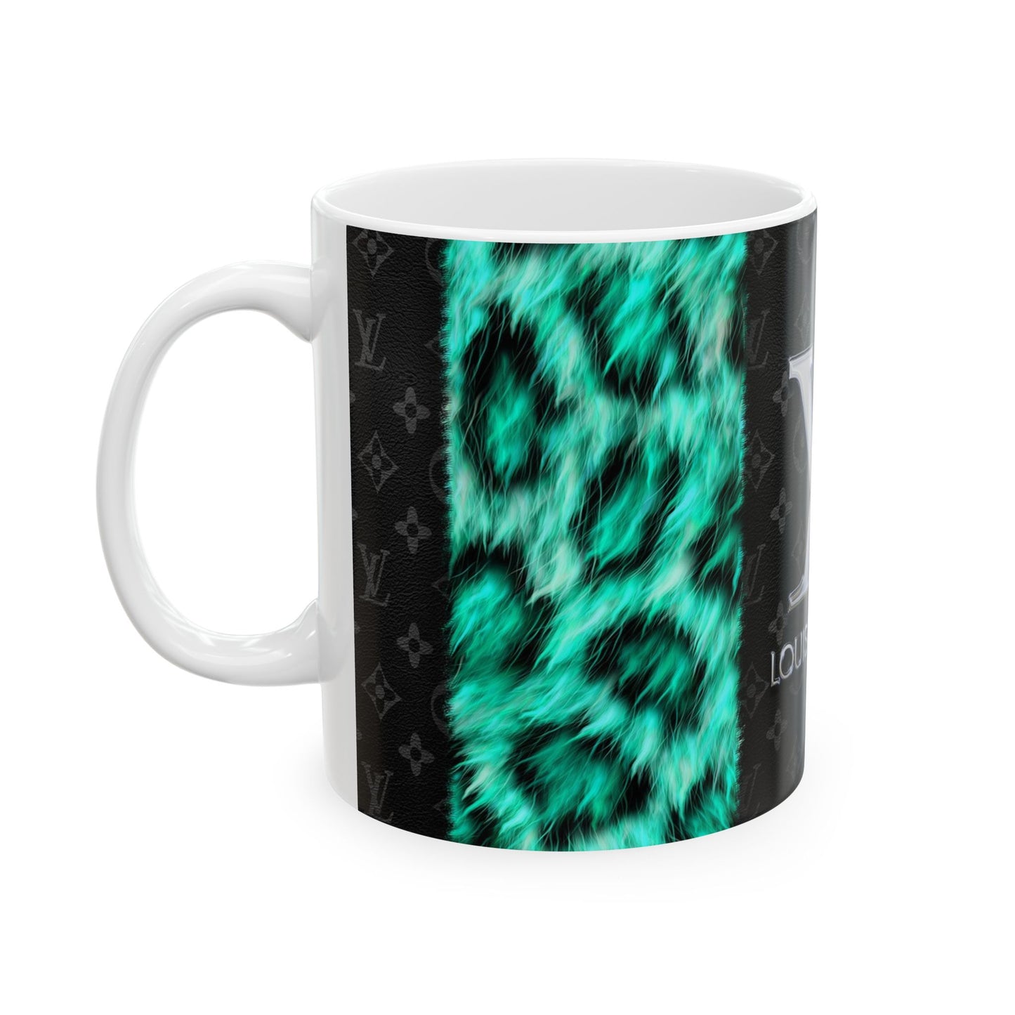 LV Black & Green Purse, Ceramic Mug, (11oz, 15oz)