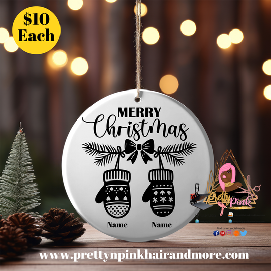 Family Christmas Ornament 2,3,4 person Ornament | 2024, 2024 Calendar, 2024 Christmas, 2024 Vote, 2024 Xmas | Pretty N Pink Hair & More