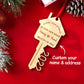 Personalized First Christmas in Our New Home Ornament Wooden Key Christmas Decoration Gift for Couples