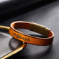 Custom Engraved Music Code PU Leather Bracelet with Strong Magnetic Clasp