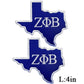 Stock Embroidery Blue Zeta Symbol 1920 Zeta Phi Beta Sorority Iron on Patch for Shoes and Jacket