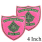 Iron on Embroidery Patches for Soror Girls, Alpha Kappa Alpha Sorority, Pink &Green AKA, Pretty Girl, SkeeWee, Ivy Leaf