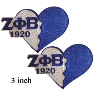 Stock Embroidery Blue Zeta Symbol 1920 Zeta Phi Beta Sorority Iron on Patch for Shoes and Jacket