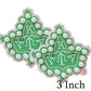 3D Pearls Ivy Shield Embroidered Sew on Patch ,AKA 1908 Sorority Pink and Green DIY patch for Jackets , hats