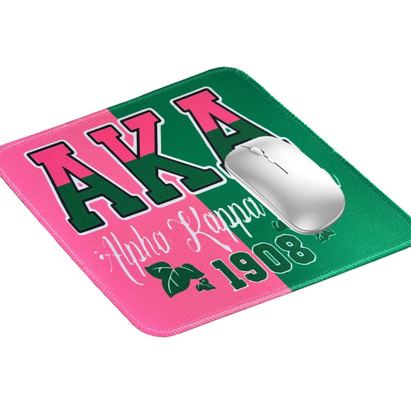 Alpha Kappa Alpha Sorority Mouse Pad, Sorority Sister Gift, Sorority Desk Accessories, 1908 Pink & Green Ivy, AKA Pretty Girl