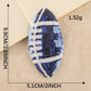 Embroidered Patches Sequined Rugby Football Iron-On 9.9*5.1CM Appliques Decorative Accessories Handcraft DIY