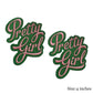 Iron on Embroidery Patches for Soror Girls, Alpha Kappa Alpha Sorority, Pink &Green AKA, Pretty Girl, SkeeWee, Ivy Leaf