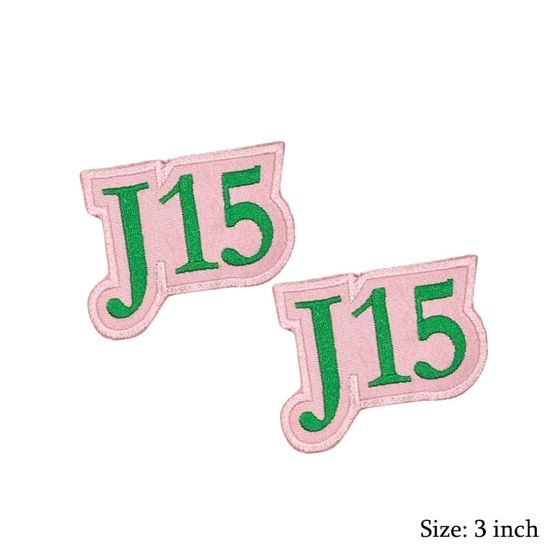 Iron on Embroidery Patches for Soror Girls, Alpha Kappa Alpha Sorority, Pink &Green AKA, Pretty Girl, SkeeWee, Ivy Leaf