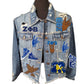 Stock Embroidery Blue Zeta Symbol 1920 Zeta Phi Beta Sorority Iron on Patch for Shoes and Jacket