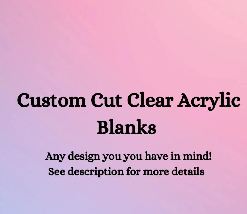 Sublimation Custom Clear Cast Acrylic blank-badge reel-keychain blanks | Pretty N Pink Hair & More