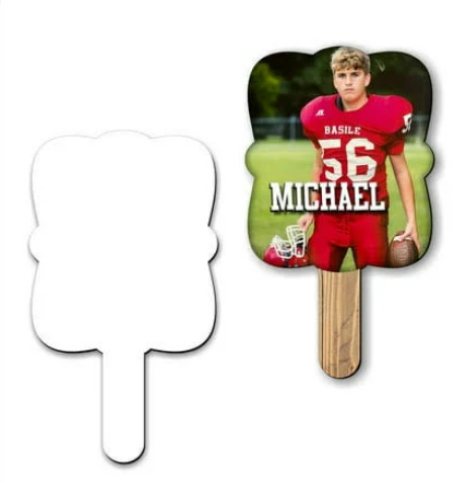 MDF Memorial Paddle Fans Wood Graduation Sublimation Paddle Fan Board Blanks- Pack of 5