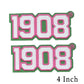 Iron on Embroidery Patches for Soror Girls, Alpha Kappa Alpha Sorority, Pink &Green AKA, Pretty Girl, SkeeWee, Ivy Leaf