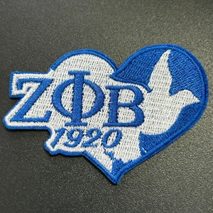 Stock Embroidery Blue Zeta Symbol 1920 Zeta Phi Beta Sorority Iron on Patch for Shoes and Jacket