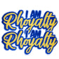 "I Am Rhoyalty" Sorority Sigma Gamma Rho Chenille Prissy Poodle Sigma Hand Sign Ladies of Greek iron on patches for Garment