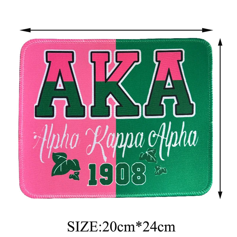 Alpha Kappa Alpha Sorority Mouse Pad, Sorority Sister Gift, Sorority Desk Accessories, 1908 Pink & Green Ivy, AKA Pretty Girl