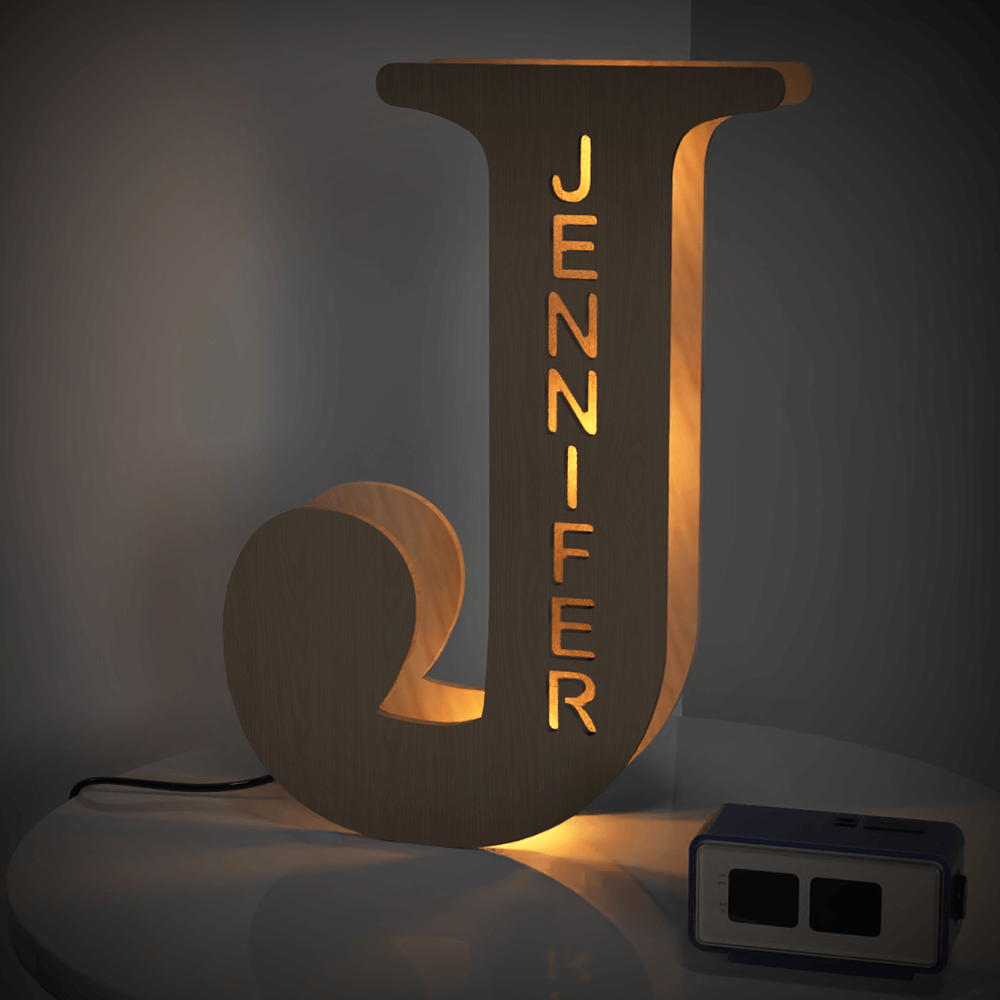 Personalized Name Wooden Letter Night Light 28CM