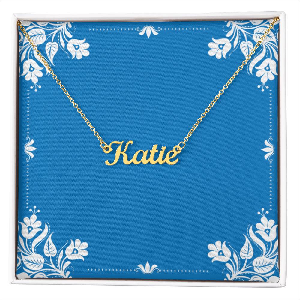 Custom Name Plate Necklace up to 10 characters