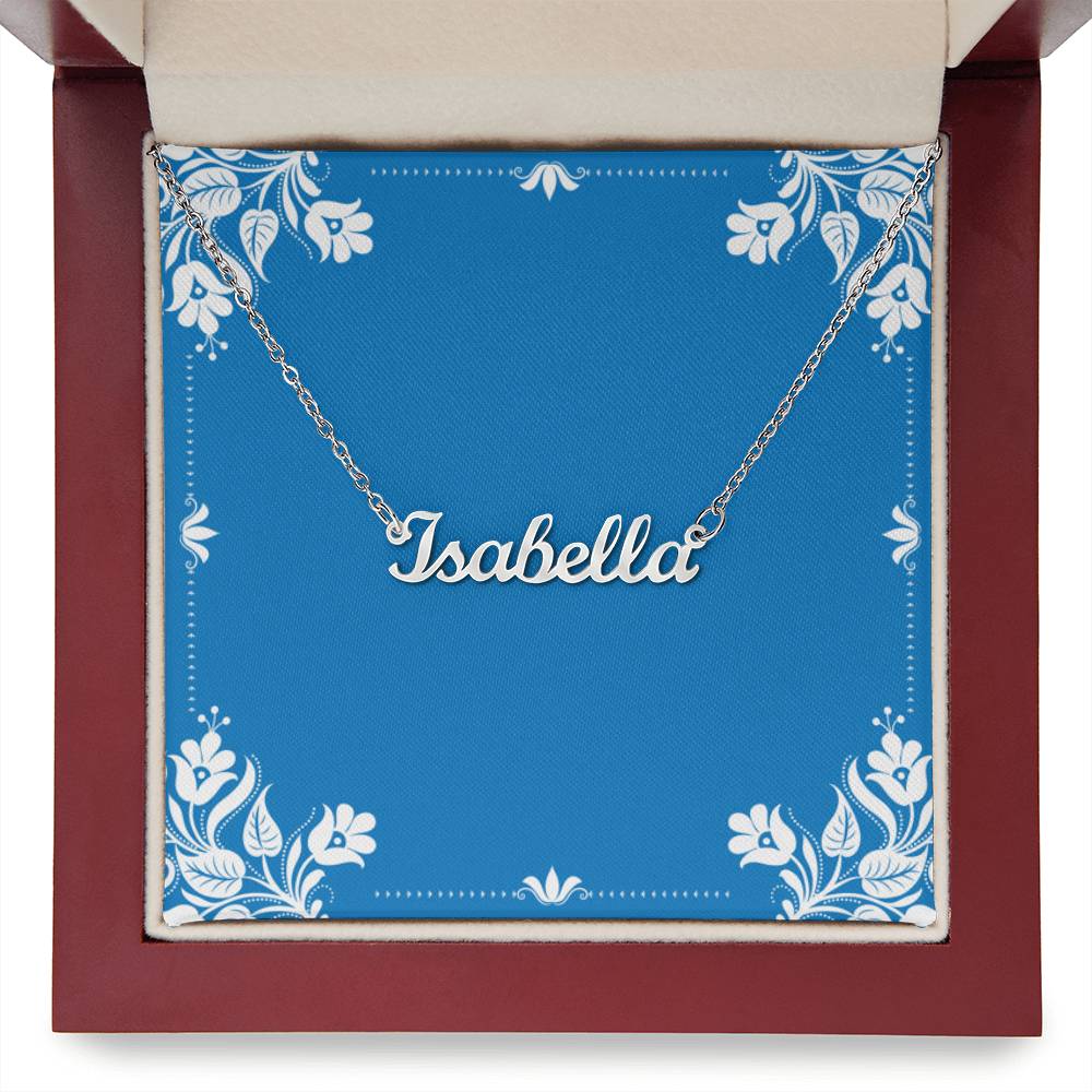 Custom Name Plate Necklace up to 10 characters