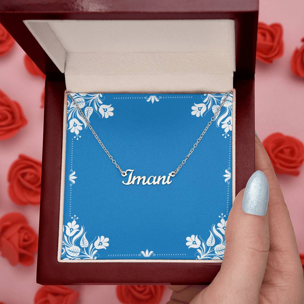 Custom Name Plate Necklace up to 10 characters