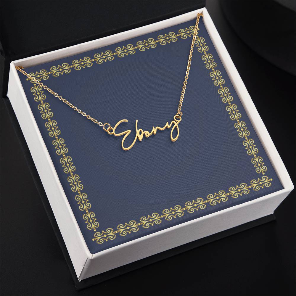 Cursive Name Necklace 10 Characters