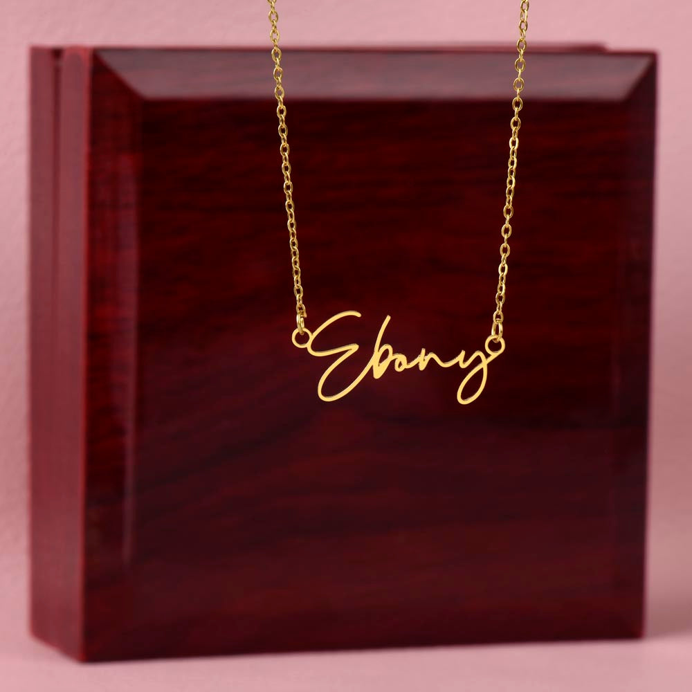 Cursive Name Necklace 10 Characters