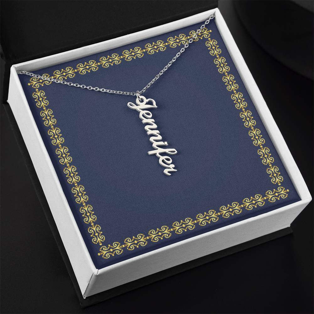 Vertical Name Necklace