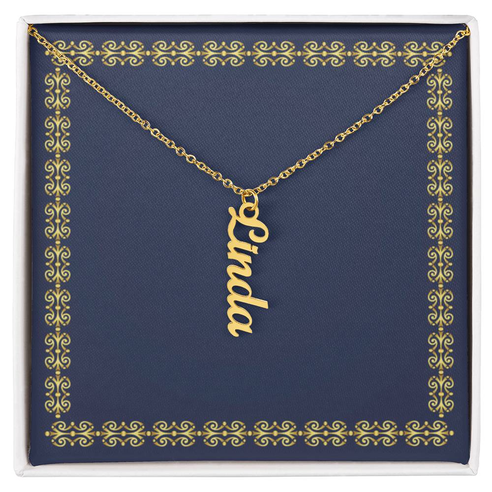 Vertical Name Necklace