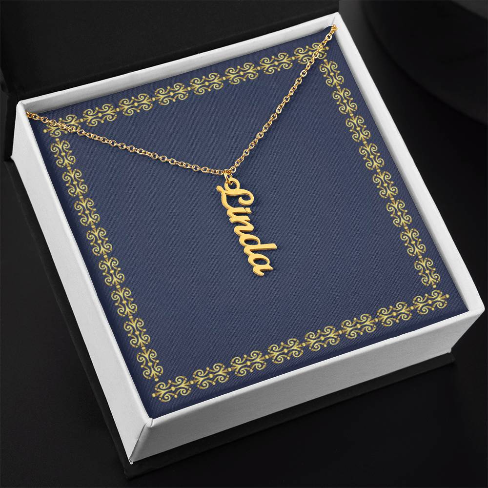 Vertical Name Necklace