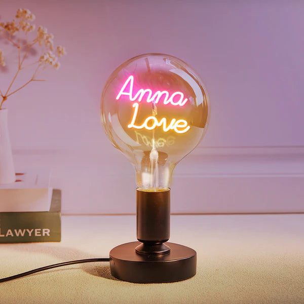 Custom Text Vintage Edison Led Filament Modeling Lamp Soft Light Bulbs Decorative Colorful Lights Led
