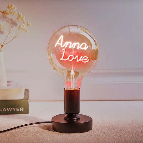 Custom Text Vintage Edison Led Filament Modeling Lamp Soft Light Bulbs Decorative Colorful Lights Led