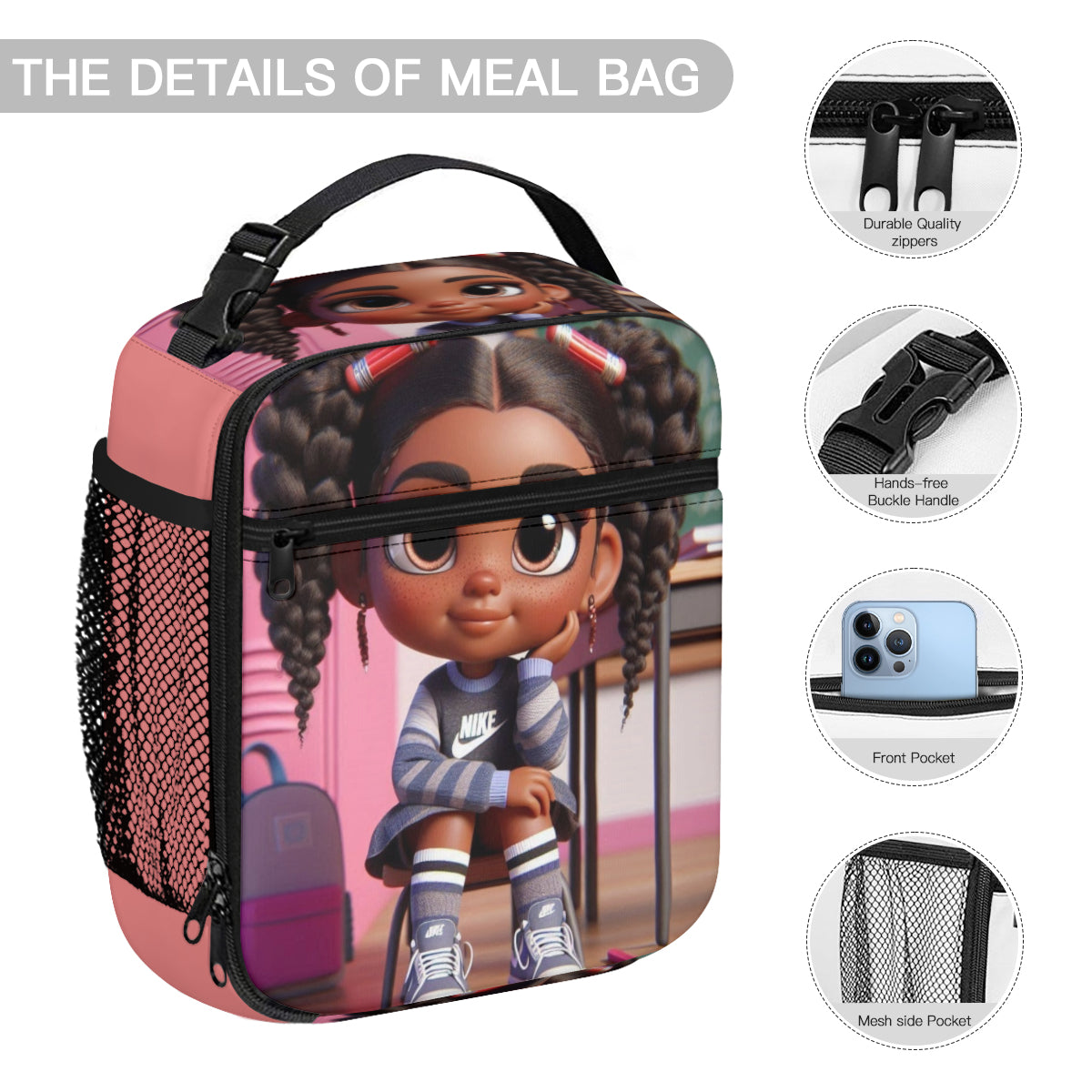 Pink Pig Tails AA Backpack Set